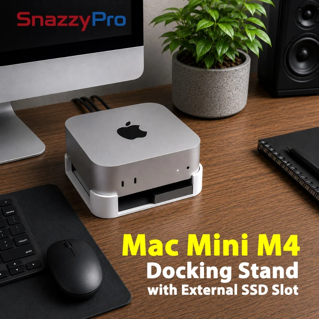 Docking Stand Mac Mini M4 dengan Slot External SSD