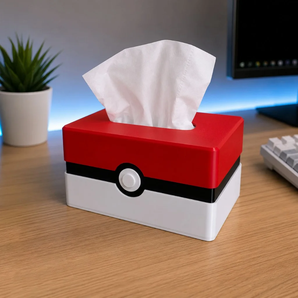 Pokemon Pokeball Tissue Box Holder - Kotak Tisu Meja Unik